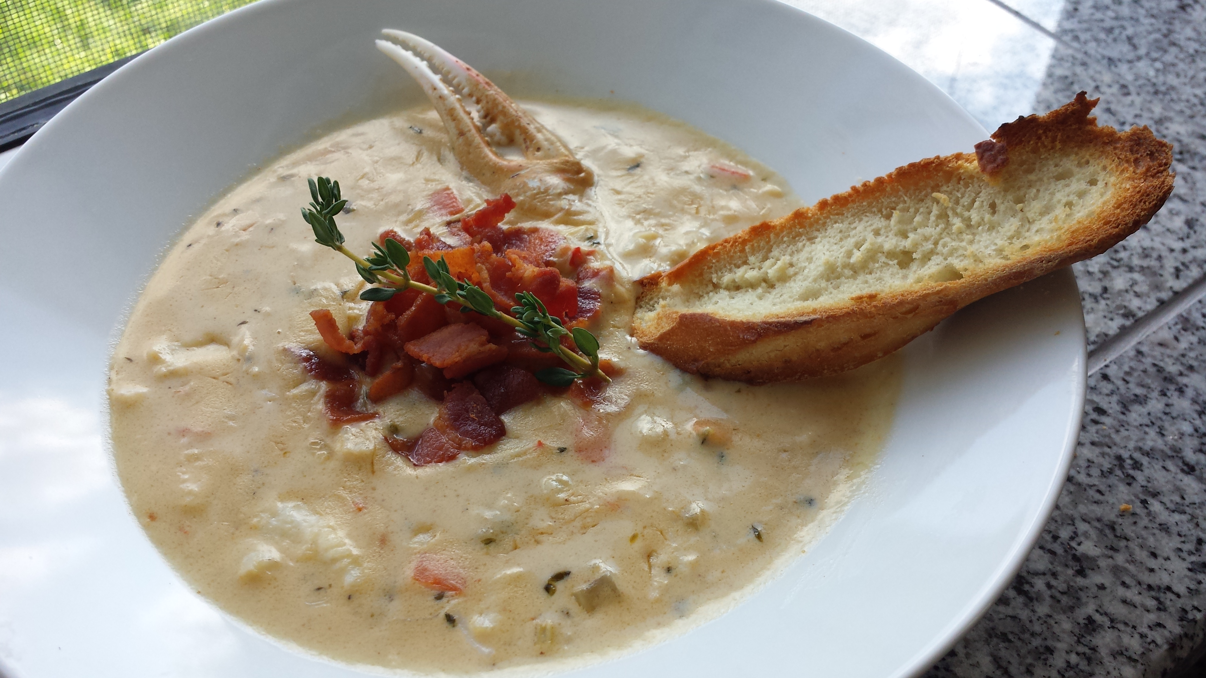 Beer and Smoke Gouda Seafood Bisque